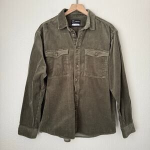Target Original Use Mens Olive Green Corduroy Shacket Top Size Medium Longsleeve